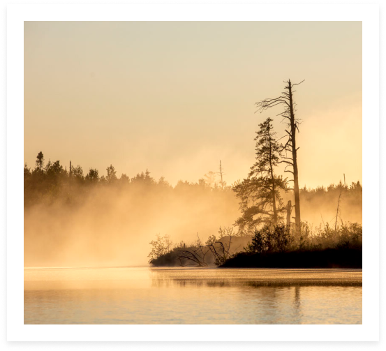 Rufus Lake Misty Water